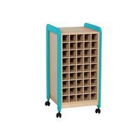 Meuble range-serviettes biface Lili piètement bleu turquoise - Image principale