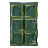 Lot de 2 rangements muraux 6 poches vert jaune - Image principale