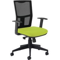 Fauteuil Ritz accoudoir fixe dossier résille noire - Manutan Expert - Image principale