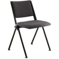 Lot de 2 chaises Match Piètement noir dossier et assise tissu classé M1 - Image 4