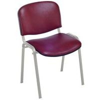 Lot 5 chaises Cluny accroche soudée Piètement chromé PVC - Image principale