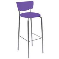 Tabouret Inès - violet - piètement gris - Image principale