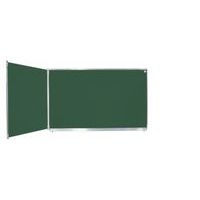 Tableau dyptique émaillé vert cadre alu strié naturel - Manutan Expert - Image principale