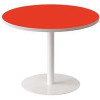 Guéridon bas Easy Office pied métal Ø 80 cm plateau coloris Rouge - Image principale