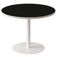 Guéridon bas Easy Office pied métal Ø 80 cm plateau coloris Noir - Image principale