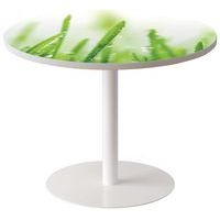 Guéridon bas Easy Office pied métal Ø 80 cm plateau coloris décor Nature - Image principale