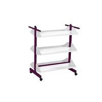 Chariot à livres Zédia coloris violine RAL 4004 - Image principale