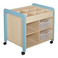 Poste atelier mobile Lili piètement bleu turquoise - Image principale