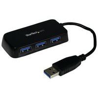 Hub USB 3.0 à 4 ports avec câble intégré - Noir - Image principale