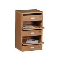 Meuble Octet courrier avec portes boites aux lettres Hêtre - Manutan Expert - Image 2