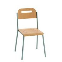 Chaise Servil 4 pieds T5 - hêtre/gris - Image principale