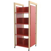 Tour à livres Ellipse enfant 1,50m rouge structure bois - Image principale