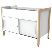 Bac album/BD Ellipse avec stockage - Manutan Expert - Image principale