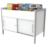 Bac albums/BD Ellipse structure tube avec stockage portes coulissantes - Image 2