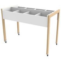 Bac à albums haut simple Ellipse hêtre massif - Manutan Expert - Image principale