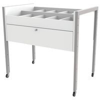 Bac multimédia Ellipse structure métal - Manutan Expert - Image principale