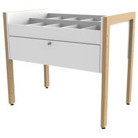 Bac multimédia Ellipse structure bois sans roulettes - Image principale