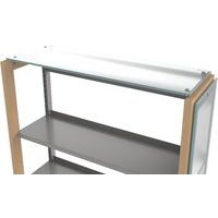 Tablette chapeau d'habillage verre dépoli pour rayonnage Ellipse- Manutan Expert - Image principale