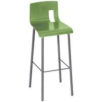Tabouret haut Colombo piètement tube Vert Kiwi - Image principale