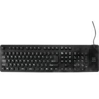 Clavier en silicone souple et étanche combo USB/PS2 noir - Image principale