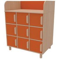 Meuble à langer Filou 9 portes orange de Sienne - Image principale