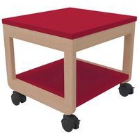 Tabouret adulte mobile Filou rouge cerise - Image principale
