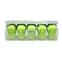 Perforateur emporte-pièces 5 motifs - nature : papillon, chat, vache, ourson, pomme - Image principale