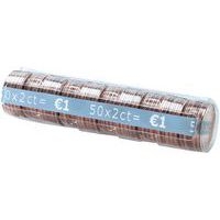 Lot de 100 Étui à monnaie en PET - pièces 0,02 Euro 50 pcs/tube - Image principale