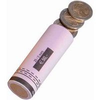 Lot de 96 Étui à monnaie en Papier - pièces 2euros 25pcs/tube - Image principale