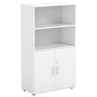 Armoire Flora  4 étagères dont 2 portes blanc  serrure et clé-MIRPLAY School - Image principale