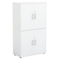 Armoire Inge  4 étagères dont 4 portes blanc  serrure-Inge H160-MIRPLAY School - Image principale