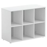 Armoire Jane 3 colonnes avec 6 cases blanc-MIRPLAY School - Image principale