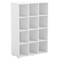 Armoire blanche Elsa 3 colonnes et 12 cases blanc-MIRPLAY School - Image principale