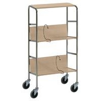 Chariot de classeurs - 2 plateaux hetre - Capacité 75 kg - Image principale