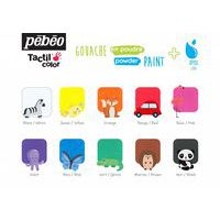 Set 10 sachets 180g gouache poudre - assorties +2 cuillères - Image 2