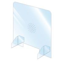 Ecran de protection : passe document et hygiaphone 65 x 65 cm - Image principale