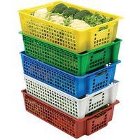 Caisse empilable emboîtable ajourée - GILAC, Coloris : Vert - Image 3