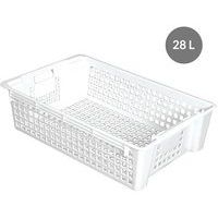 Caisse empilable emboîtable ajourée - GILAC, Coloris : Blanc - Image 2