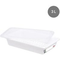 Bac plat HACCP avec couvercle et grille - GILAC, Coloris : Blanc - Image 3