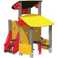 Structure grande tour et grande cabane Ptit Loup alu/inox jambes de scellement - Image 3