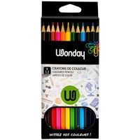 Boite 12 crayons couleurs corps hexagonal 18cm - Image principale