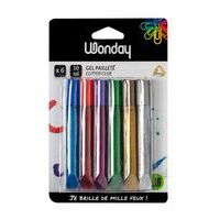 Blister 6 tubes 10 ml paillettes glitter glue - Image principale