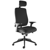 Fauteuil Harmonia accoudoir réglable+têtière Noir - Image principale