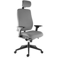 Fauteuil Harmonia accoudoir réglable+têtière Gris clair - Image principale