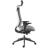 Fauteuil Harmonia accoudoir réglable+têtière Gris clair - Image 2