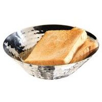 Corbeille martelée 16x5 cm en inox - Image principale