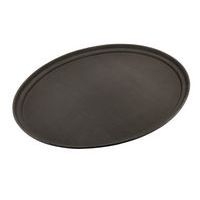 Plateau oval en polypropylène 68x56 cm noir - Image principale