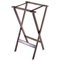 Porte plateau pliant en bois et nylon marron - Image principale