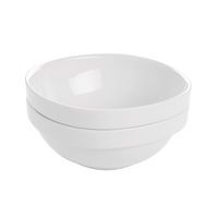 Bol carré en porcelaine 40cl blanc-Oslo-Sarreguemines - Image principale