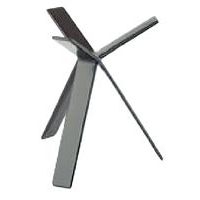 Support buffet en métal gommé ø 16 hauteur1 8 cm argent - Image principale